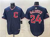 Men's Cleveland Guardians #24 Chase DeLauter Navy Limited Stitched Jersey,baseball caps,new era cap wholesale,wholesale hats