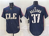 Men's Cleveland Guardians #37 Travis Bazzana Navy 2024 City Connect Limited Stitched Jersey,baseball caps,new era cap wholesale,wholesale hats