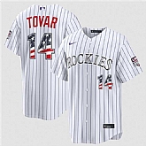 Men's Colorado Rockies #14 Ezequiel Tovar White 2026 USA 250 Fourth of July Home Stitched Jersey Dzhi,baseball caps,new era cap wholesale,wholesale hats