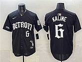 Men's Detroit Tigers #6 Al Kaline 2026 Black 'Motor Gothic Edition' Vapor Premier Limited Stitched Jersey Dzhi,baseball caps,new era cap wholesale,wholesale hats