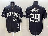 Men's Detroit Tigers #29 Tarik Skubal 2026 Black 'Motor Gothic Edition' Vapor Premier Limited Stitched Jersey Dzhi,baseball caps,new era cap wholesale,wholesale hats