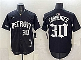 Men's Detroit Tigers #30 Kerry Carpenter 2026 Black 'Motor Gothic Edition' Vapor Premier Limited Stitched Jersey Dzhi,baseball caps,new era cap wholesale,wholesale hats
