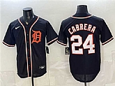 Men's Detroit Tigers #24 Miguel Cabrera Black 2026 Fashion Replica Black Out Stitched Jersey,baseball caps,new era cap wholesale,wholesale hats
