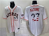 Men's Houston Astros #27 Jose Altuve White USA 250 Fourth of July Home Stitched Jersey Dzhi,baseball caps,new era cap wholesale,wholesale hats