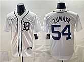 Men's Detroit Tigers #54 Joel Zumaya White Cool Base Stitched Jersey,baseball caps,new era cap wholesale,wholesale hats