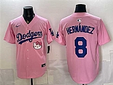 Men's Los Angeles Dodgers #8 Enrique Hernandez Pink 2025 Hello Kitty Vapor Limited Stitched Jersey,baseball caps,new era cap wholesale,wholesale hats