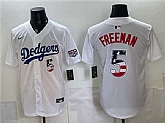 Men's Los Angeles Dodgers #5 Freddie Freeman White 250 Fourth of July Home Stitched Jersey Dzhi,baseball caps,new era cap wholesale,wholesale hats