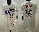 Men's Los Angeles Dodgers #16 Will Smith White USA 250 Fourth of July Home Stitched Jersey Dzhi,baseball caps,new era cap wholesale,wholesale hats