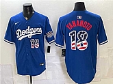 Men's Los Angeles Dodgers #18 Yoshinobu Yamamoto Blue USA 250 Fourth of July Stitched Jersey Dzhi,baseball caps,new era cap wholesale,wholesale hats