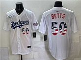 Men's Los Angeles Dodgers #50 Mookie Betts White 250 Fourth of July Home Stitched Jersey Dzhi,baseball caps,new era cap wholesale,wholesale hats