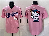 Men's Los Angeles Dodgers Team Big Logo Pink 2025 Hello Kitty Vapor Limited Stitched Jersey Dzhi,baseball caps,new era cap wholesale,wholesale hats