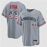 Men's Minnesota Twins #41 Joe Ryan Gray 2026 USA 250 Fourth of July Stitched Jersey Dzhi,baseball caps,new era cap wholesale,wholesale hats