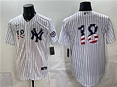 Men's New York Yankees #18 Johnny Damon White 2026 USA 250 Fourth of July Home Stadium Stitched Jersey Dzhi,baseball caps,new era cap wholesale,wholesale hats