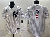 Men's New York Yankees #7 Mickey Mantle White 2026 USA 250 Fourth of July Home Stadium Stitched Baseball Jersey Dzhi,baseball caps,new era cap wholesale,wholesale hats