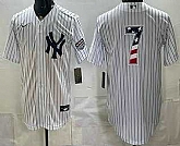Men's New York Yankees #7 Mickey Mantle White 2026 USA 250 Fourth of July Home Stadium Stitched Jersey Dzhi,baseball caps,new era cap wholesale,wholesale hats