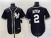 Men's New York Yankees #2 Derek Jeter 2026 Fashion Replica Black Out Stitched Jersey,baseball caps,new era cap wholesale,wholesale hats