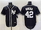 Men's New York Yankees #42 Mariano Rivera 2026 Fashion Replica Black Out Stitched Jersey,baseball caps,new era cap wholesale,wholesale hats