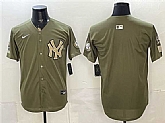 Men's New York Yankees Blank Olive 2026 Armed Forces Day Stitched Jersey Dzhi,baseball caps,new era cap wholesale,wholesale hats