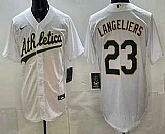 Men's Oakland Athletics #23 Shea Langeliers White Stitched Jersey,baseball caps,new era cap wholesale,wholesale hats