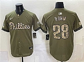 Men's Philadelphia Phillies #28 Alec Bohm Olive 2026 Armed Forces Day Stitched Jersey Dzhi,baseball caps,new era cap wholesale,wholesale hats