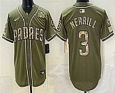 Men's San Diego Padres #3 Jackson Merrill Olive 2026 Armed Forces DayJersey Dzhi,baseball caps,new era cap wholesale,wholesale hats