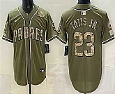 Men's San Diego Padres #23 Fernando Tatis Jr Olive 2026 Armed Forces Day Jersey Dzhi,baseball caps,new era cap wholesale,wholesale hats