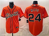 Men's San Francisco Giants #24 Willie Mays Orange Cool Base Stitched Jersey,baseball caps,new era cap wholesale,wholesale hats