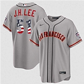 Men's San Francisco Giants #51 Jung Hoo Lee Gray 2026 USA 250 Fourth of July Stitched Jersey Dzhi,baseball caps,new era cap wholesale,wholesale hats