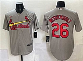 Men's St. Louis Cardinals #26 JJ Wetherholt Gray Cool Base Stitched Jersey,baseball caps,new era cap wholesale,wholesale hats