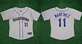 Men's Seattle Mariners #11 Edgar Martinez Gray 1989 Stitched Jersey,baseball caps,new era cap wholesale,wholesale hats
