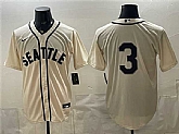Men's Seattle Mariners #3 J.P. Crawford Cream Alternate Stitched Jersey,baseball caps,new era cap wholesale,wholesale hats