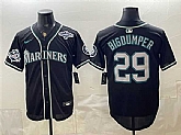 Men's Seattle Mariners #29 Big Dumper 50th Anniversary Black Out Style Vapor Premier Limited Stitched Jersey Dzhi,baseball caps,new era cap wholesale,wholesale hats