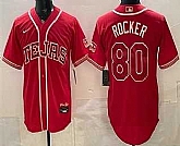 Men's Texas Rangers #80 Kumar Rocker Red 2026 City Connect Stadium Jersey,baseball caps,new era cap wholesale,wholesale hats