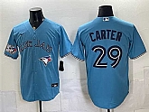 Men's Toronto Blue Jays #29 Joe Carter Blue 50 Seasons Patch Stitched Jersey,baseball caps,new era cap wholesale,wholesale hats