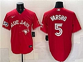 Men's Toronto Blue Jays #5 Daulton Varsho Red 50 Seasons Patch Stitched Jersey,baseball caps,new era cap wholesale,wholesale hats