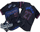 Men's Toronto Blue Jays #27 Vladimir Guerrero Jr Black City 2025 World Series Limited Jersey,baseball caps,new era cap wholesale,wholesale hats