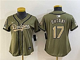 Women's Los Angeles Dodgers #17 Shohei Ohtani Olive 2026 Armed Forces Day Stitched Jersey(Run Small) Dzhi,baseball caps,new era cap wholesale,wholesale hats