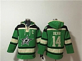 Men's Dallas Stars #14 Jamie Benn Green Lace-Up Pullover Hoodie,baseball caps,new era cap wholesale,wholesale hats