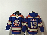 Men's New York Islanders #13 Mathew Barzal Royal Ageless Must-Have Lace-Up Pullover Hoodie,baseball caps,new era cap wholesale,wholesale hats