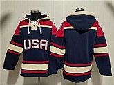 Men's Team USA Navy Ageless Must-Have Lace-Up Pullover Hoodie,baseball caps,new era cap wholesale,wholesale hats