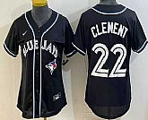 Women's Toronto Blue Jays #22 Ernie Clement 2026 Black Fashion Cool Base Jersey,baseball caps,new era cap wholesale,wholesale hats