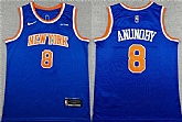 Men's New Yok Knicks #8 OG Anunoby Blue Icon Edition Edition Stitched Basketball Jersey,baseball caps,new era cap wholesale,wholesale hats