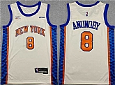 Men's New Yok Knicks #8 OG Anunoby Cream 2024-25 City Edition Stitched Basketball Jersey,baseball caps,new era cap wholesale,wholesale hats