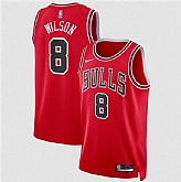 Men's Chicago Bulls #8 Caleb Wilson Red 2026 Draft Icon Edition Stitched Basketball Jersey Dzhi,baseball caps,new era cap wholesale,wholesale hats