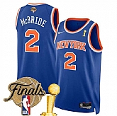 Men's New Yok Knicks #2 Miles McBride Blue 2026 Finals Patch And Finals Champions Patch Icon Edition Stitched Basketball Jersey Dzhi,baseball caps,new era cap wholesale,wholesale hats