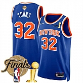 Men's New Yok Knicks #32 Karl-Anthony Towns Blue 2026 Finals Patch And Finals Champions Patch Icon Edition Stitched Basketball Jersey Dzhi,baseball caps,new era cap wholesale,wholesale hats