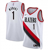 Men's Portland Trail Blazers #1 Ja Morant White 2026 Association Edition Stitched Basketball Jersey Dzhi,baseball caps,new era cap wholesale,wholesale hats