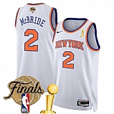 New Yok Knicks #2 Miles McBride White 2026 Finals Patch And Finals Champions Patch Association Edition Stitched Basketball Jersey Dzhi,baseball caps,new era cap wholesale,wholesale hats