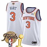 New Yok Knicks #3 Josh Hart White 2026 Finals Patch And Finals Champions Patch Association Edition Stitched Basketball Jersey Dzhi,baseball caps,new era cap wholesale,wholesale hats