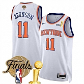 New Yok Knicks #11 Jalen Brunson White 2026 Finals Patch And Finals Champions Patch Association Edition Stitched Basketball Jersey Dzhi,baseball caps,new era cap wholesale,wholesale hats